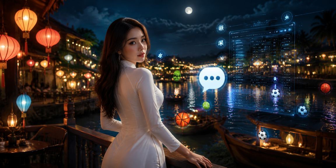 Khán giả tại Hội An xem bóng đá và đặt cược trực tuyến